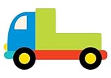 Wallmonkeys Wall Decals GEN-11640-24 Not Applicable Wallmonkeys Wm223173 Cute Cartoon Truck 1 Peel &