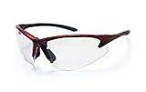 SAS Safety 540-0400 DB2 Eyewear with Polybag Clear Lens/Red Frame [並行輸入品]