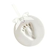 Lovoski 　出産祝い　出産記念　メモリアルグッズ　手形足型　赤ちゃん　インクパッド　安全無毒　全7色 - ホワイト