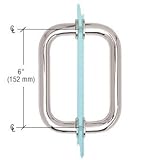 真鍮6 " Tubularバックツーバック3 / 4 "直径シャワードアプルハンドル SDPR6CH