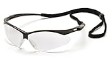 Pyramex Safety PMXTREME Eyewear, Black Frame with Cord, Clear Lens [並行輸入品]