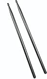 1ペアの5Aドラムスティック、スピードメタルのドラムスティックのペア、純アルミニウム金属のドラムスティック-Dark Gray||A