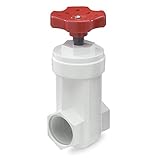 King Brothers Inc. GVP-0750-T 3/4-Inch Threaded PVC Schedule 40 Gate Valve, White [並行輸入品]