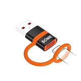 BOMIE USB Type-C 変換アダプタ PD27W/66W QC100W 急速充電 5Gbps 高速データ転送 タイプC (メス) to USB 3.0 (オス) 変換アダプタ OTG対応 紛失防止シリコンバンド設計 アルミ合金製 M-acBook Pad Phone 17/16/15 シリーズ A-irpods M-agSafe G-alaxyなどType-C機器対応 ブラック
