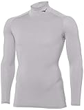 [ミズノ] トレーニングウェア コンプレッションドライアクセルバイオギアシャツ ハイネック長袖 吸汗速乾 ストレッチ 紫外線カット メンズ 2021年モデル アロイグレー(マット) XL