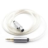 Youkamoo 3.5mm 8コア シルバーメッキ 編組 交換用アップグレードケーブル Compatible with AKG Q701 K240 K240S K702 K141 K171 K181 K271s M220 パイオニア HDJ-2000 ヘッドホン 1.22m