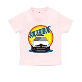 BabyChips パトカー(名入れ半袖ベビーTシャツ) 160 ライトピンク