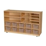 Wood Designs Kids Play Toy Book合板オーガナイザーwd1650112クリアトレイPlus棚ストレージ