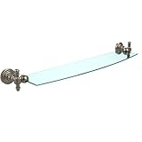 Allied Brass RW-33/18-BKM 18' Glass Shelf Polished Nickel [並行輸入品]