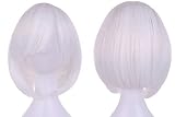 パンプキンパレード ウィッグ 3点SET ショート ボブ ミディアム フル スタンド付 スノーホワイト