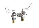 Chicago Faucets 802-317ABCP 4-Inch Centerset Lavatory Faucet with Wristblade Handles, Chrome [並行輸入品]
