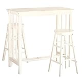 SINAPP カウンターテーブル 3点セット 幅 90cm 1人 2人用 コンパクト スツール 収納 SIK6322 ホワイト