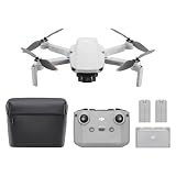 DJI ドローン Mini 2 SE Fly Moreコンボ 軽量 2.7K動画撮影可能 折りたたみ式ミニカメラドローン リモコン グレー インテリジェントモード 最大伝送距離10km(日本:6km) 飛行時間93分 249g未満 初心者向け バッテリーx3 賠償責任保険1年無償付き