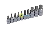 dapetz 10pc 3 / 8 " & 1 / 2インチドライブ六角ビットソケットセットSAE Imperialガレージツールセット新しい