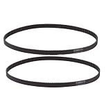 【TOUFEIYUAN】タイミングベルト ゴムベルト 駆動ベルト S3M 胴回り519mm 幅10mm 歯173 高強度 耐摩耗性 柔軟性 耐久性 軽量 低ノイズ、ク ブラック（2個入り） (2)