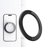 壁掛け 磁力スマホ壁ホルダー 強力粘着マグネットステッカーMag safe対応 | 車・お風呂・キッチン・浴室・オフィス用 スマホ壁掛け幅広い互換性 (黒)