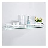 HUAHUA 収納ラック 浴室の棚の緩和されたガラスブラケット6MMの厚い壁に取り付けられた長方形の貯蔵の棚 (Size : 60x13cm)