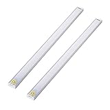 kimitech LEDタッチライト、調節可能な明るさUSB充電ケーブル[カウンタ照明下キャビネットLED照明overデスク照明、2 - Pack、ホワイト ホワイト Kimi
