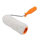 uxcell　ペイントローラー　ブラシ　ペンキ塗り　ホワイト　オレンジ　プラスチック　メタル　15cm