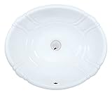 Mr Direct o1815-white磁器Vessel /差し込み式シンクwithポップアップドレイン 7.63 x 19.88 x 16.38 inches シルバー O1815-W-PUD-C