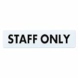 シロクマ チークサイン STAFF ONLY NP-10-6 180m/m×45m/m×2.5t 白