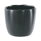 【6個入】花器(花瓶/フラワーベース) エフ フラワー φ10cm 穴無し ブラック(黒) 〔ガーデニング用品/園芸〕