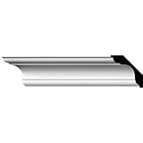 Ekena Millwork MLD02X02X03JE 2 1/4-Inch H x 2 1/4-Inch P x 3 1/4-Inch F x 94 1/2-Inch L Jefferson Tr
