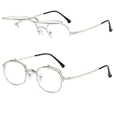 [NEGISU] 跳ね上げ式老眼鏡 携帯用 えんきん両用 メンズ レディース 遠近両用 おしゃれ reading glasses 1.0 1.5 2.0 2.5 3.0 3.5 4.0 LY9121