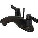 Kingston Brass KB8625NDL Nuvofusion Lavatory Faucet with Brass Pop-Up, Oil Rubbed Bronze [並行輸入品]