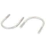ベンドU-ボルト留め具2個ラウンド63ミリメートルのパイプ径M8スレッド