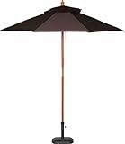 クランク付き 木製パラソル「270」【FBC】ブラウン(#9879538-60164)サイズ：幅270×奥行270×高さ254cm