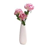 陶器　造花　セット　プリザーブドフラワー　ポット付き　花器　セラミック製　ローズ　薔薇　北欧風　置物　雑貨　インテリア　装飾品　室内　リビングルーム　お店　フェイクグリーン　人工
