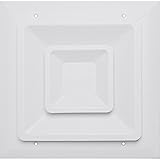Speedi-Grille SG-66 FCR 6-Inch by 6-Inch White Ceiling Register with Fixed Cone Diffuser [並行輸入品]