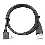 ViViSunUSB 2.0 ブラインド嵌合接続左右関係なくケーブル タイプA-タイプA オス-オス USB・A(オス)-USB・A(オス)左右90°L型 金メッキコネクタ（USB・Aオス-USB・Aオス） (黑, 0.6m)