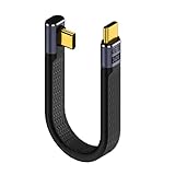 BRIMFORD USB C ケーブル USB-C to USB-Cケーブル 【オス-オス 内側L型】 Type-Cケーブル USB4 Thunderbolt 4対応 PD3.1 240W急速充電 8K60Hz 40Gbps高速データ転送 長さ0.13m モバイルバッテリー用 ハブ用 for iPhone15,MacBook Pro,iPad Pro Galaxy S23等Type-Cデバイス