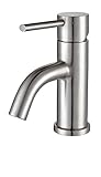 waterhaus鉛フリーソリッドステンレススチールシングルハンドル洗面所蛇口