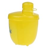 Lovoski 赤ちゃん　携帯　食事　ロータリー　粉ミルク　フード　保存容器　ボックス　3格分け　耐熱性　全3色 - 黄