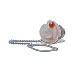 白珊瑚 薔薇 タイピン 桃色珊瑚珠付き