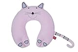 Lassig Kids Travelinos Neck Cushion Travel Car Plane, Soft Cuddly Comfortable, Pippa the Cat by L?ss