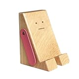 TOSMU ボーちゃん スマホ立て スマホスタンド かわいい 木製 おしゃれ シンプル 卓上 ナチュラル 木 ウッド 天然木 レッド 赤 7011