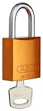 Brady Aluminum Lockout/Tagout Padlock Keyed Different 1-3/5 Body Length 1 Shackle Clearance Orange (