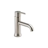 Delta 559LF-SSTP Trinsic Single Lever Handle Bathroom Faucet with 50/50 Drain, Stainless [並行輸入品]