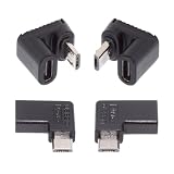 NFHK 4個/ロット USB-C USB2.0 Type C メスからマイクロUSBオス 電源データアダプター 90/360度角度タイプ, NF-UC-102
