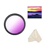 カメラレンズ 67mm パープル グラデーションカラーフィルター Canon EOS 800D 750D 700D 650D 600D 550D 500Dカメラ用 Canon EF-S17-85mm f/4-5.6 IS USMレンズ付き