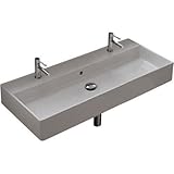 Scarabeo Scarabeo 8031/R-100B-2Hole-637509879839 Luxury Wall Mounted Ceramic Sink, White [並行輸入品]