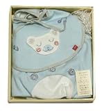 綿ニット製ベビー服ギフトセットバンビシリーズ ブルー 1歳前後用