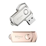 Bilious USBメモリ 64GB 2個セット 大容量 USB3.0 フラッシュメモリ 外付け 容量不足解消 360度回転式 合金製 防水 防塵 耐衝撃 小型 携帯便利