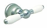 Design House 560532 Westmoor Double Robe Hook, Polished Chrome/White Design House [並行輸入品]