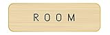 ドアプレート メタルプレート ドアサイン (ROOM, Gold/Black) Hansmare Aluminum Door Sign シンプル トイレ オフィス 部屋 表札 高級感
