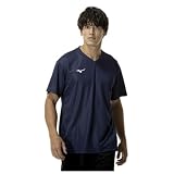 [ミズノ] 新モデル 半袖 Tシャツ ナビドライ Vネック 吸汗速乾 インナー 肌着 32MAC191 ドレスネイビー/ホワイト 2XL